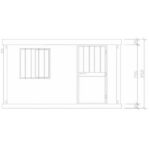 Baubungalow 4 Meter Refektorium - Verstärkte Serie – Bild 7